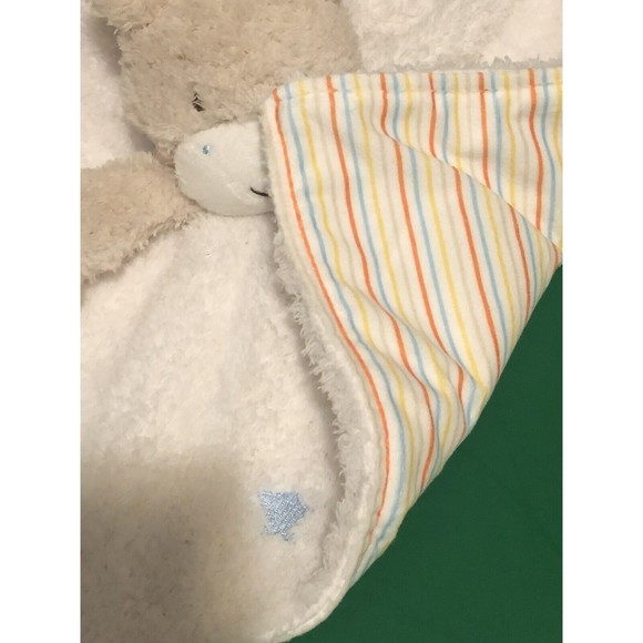 New Little Me Snuggle Baby Blanket with Rattle Giraffe Lovey Stripes Boy/Girl - Picture 3 of 7